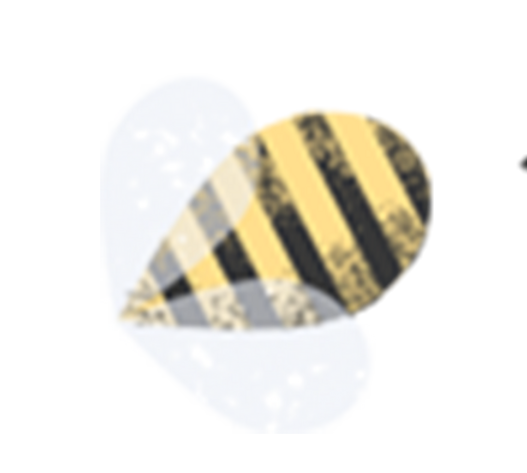 Bee-Themed Heart Design