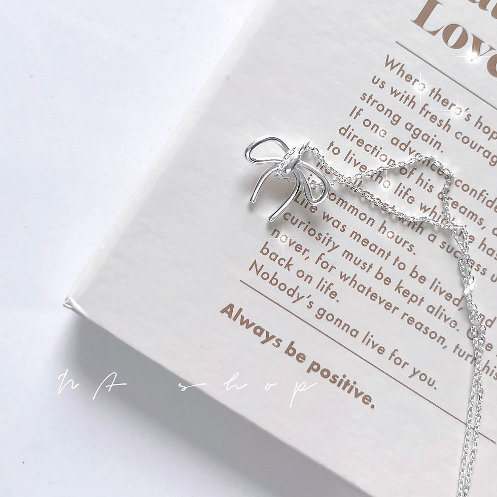 🤍簡約蝴蝶結線條項鍊