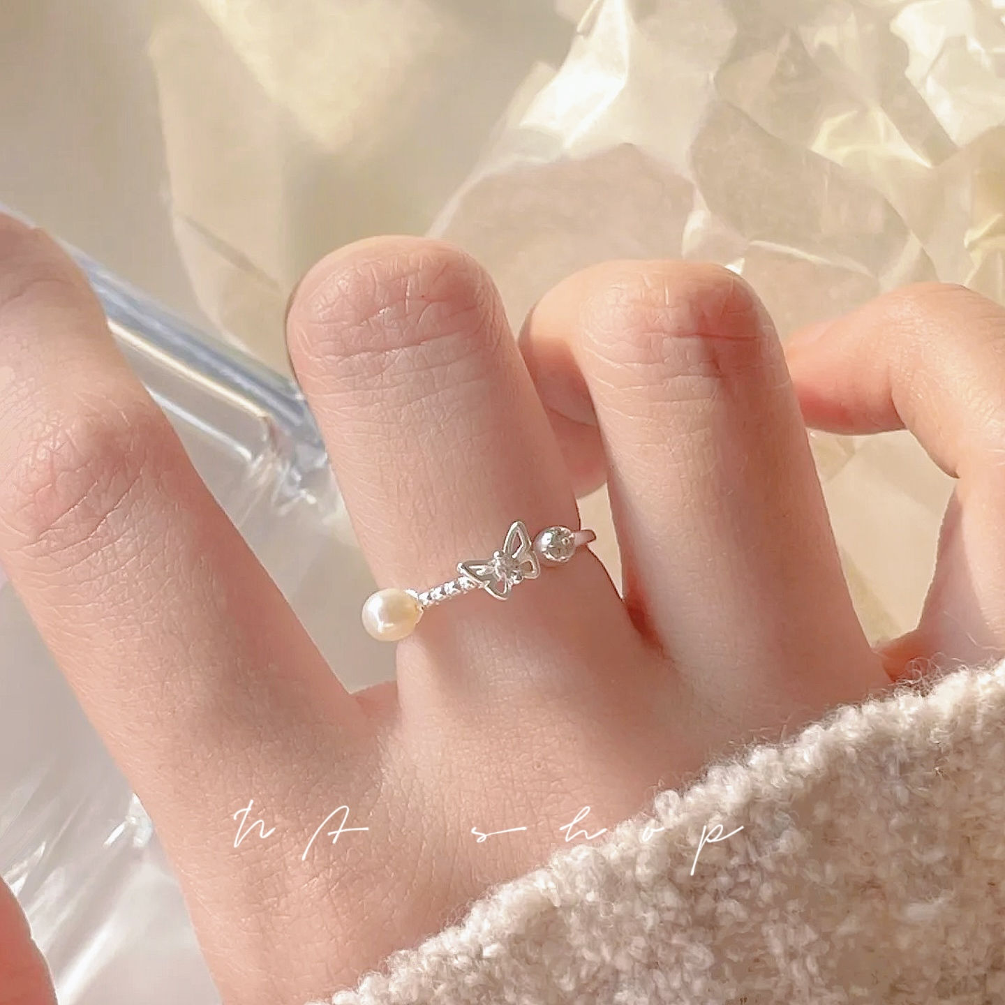 🤍翩翩圓珠細戒