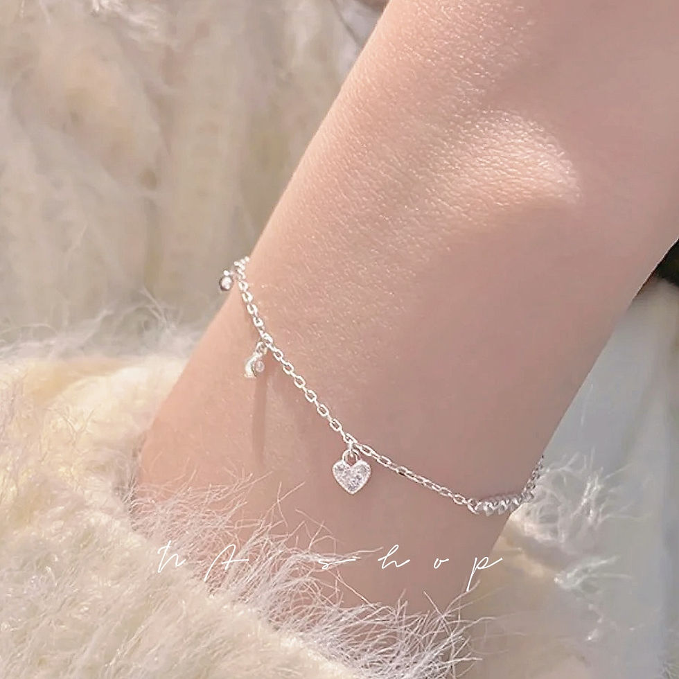 🤍純銀愛心鋯石手鍊