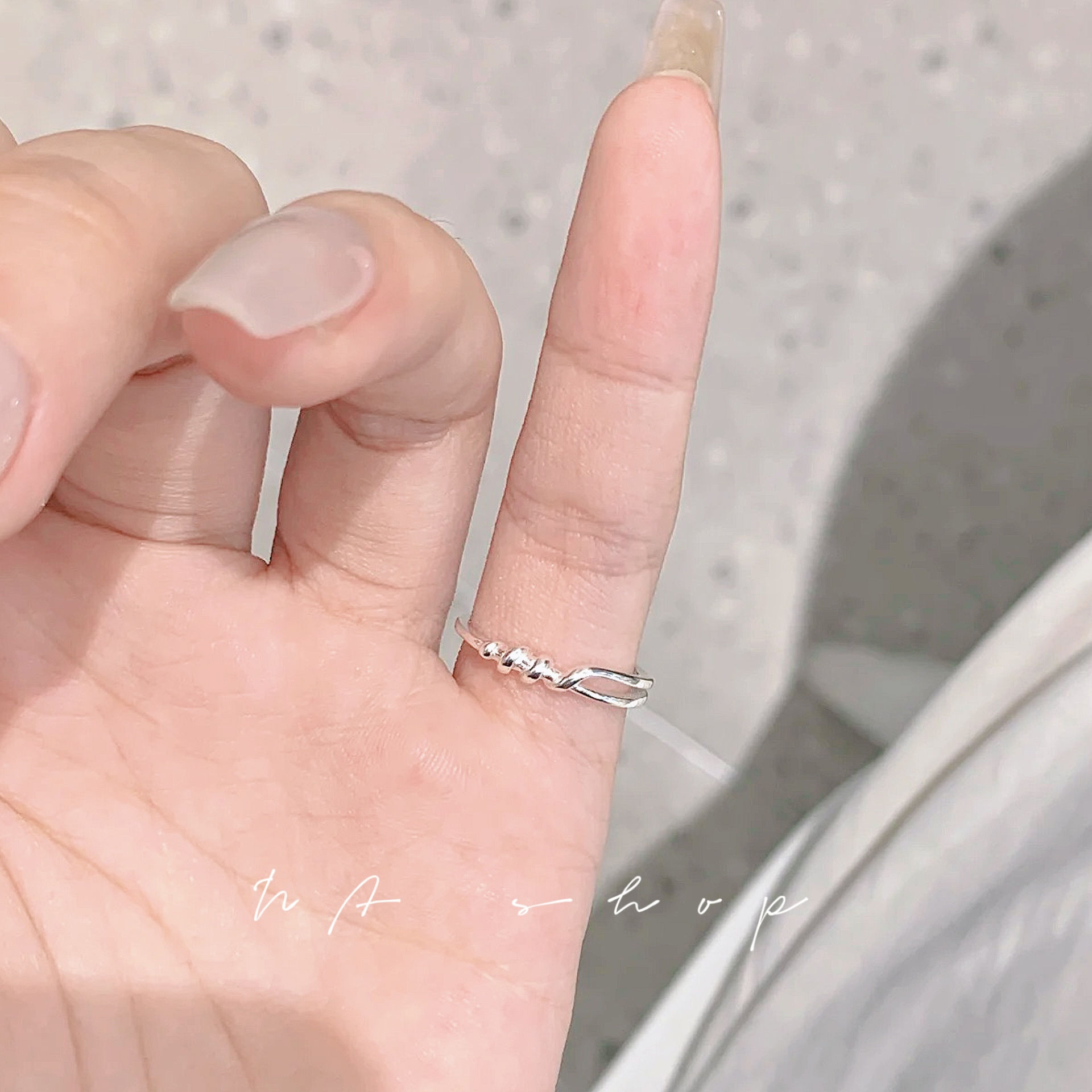🤍 麻花素圈戒指