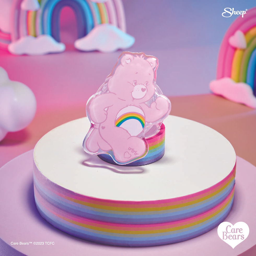 ภาพขนาดย่อ: Griptok Care Bears ที่ติดหลังโทรศัพท์