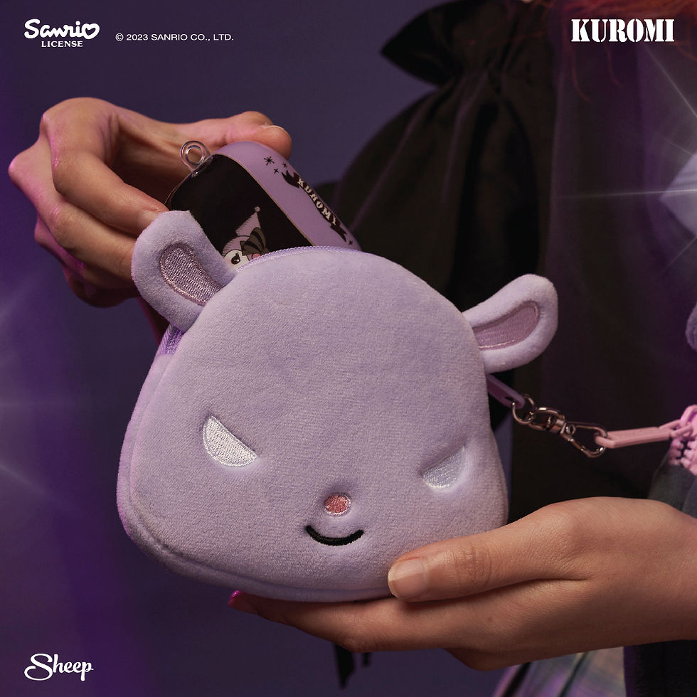 ภาพขนาดย่อ: กระเป๋า Kuromi ขนนุ่ม ใส่ไอแพดได้