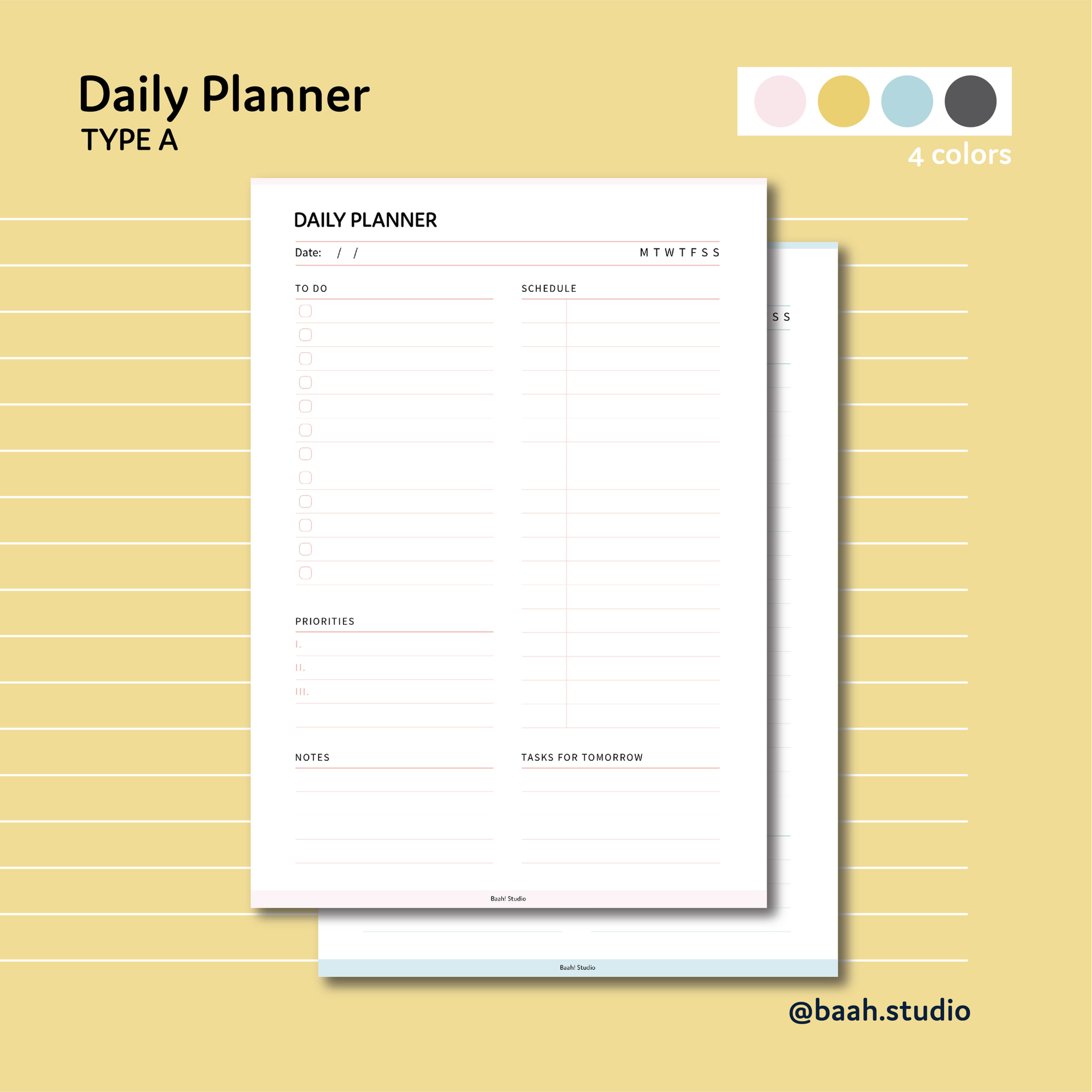 Daily Planner Type A