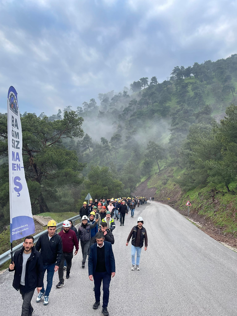 Madencinin sabrı taştı: Kınık’ta hak ve güvence yürüyüşü!