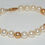 Thumbnail: 7mm Cultured Pearl Bracelet with Brushed 14k Gold Beads