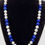 Thumbnail: Extraordinary 'gem quality' lapis & pearl necklace w/14k gold accents!
