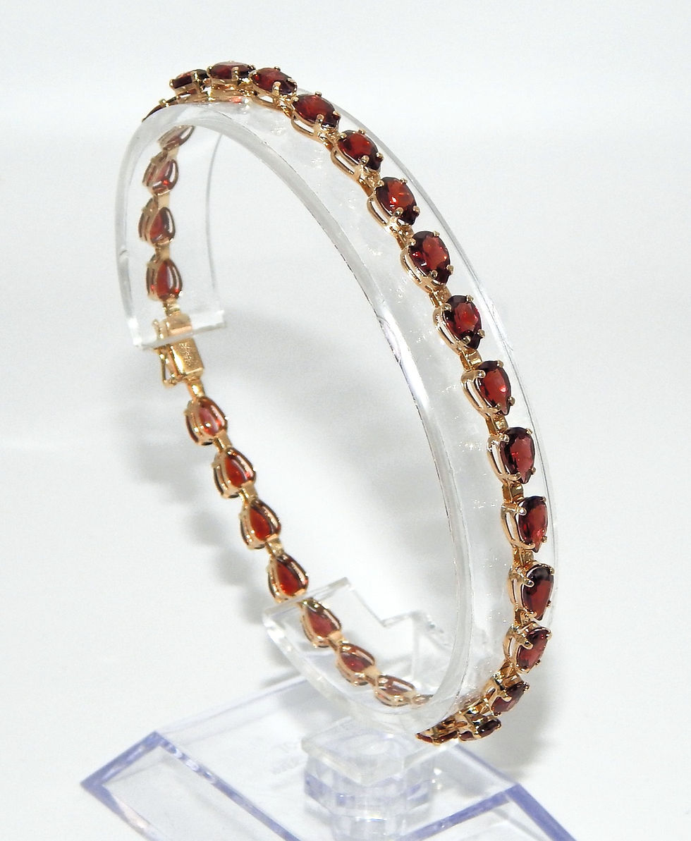 Thumbnail: 14k Gold Pink Tourmaline Tennis Bracelet