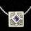 Thumbnail: Art Deco .925 Sterling Silver Necklace with Amethyst and Marcasite Pendant