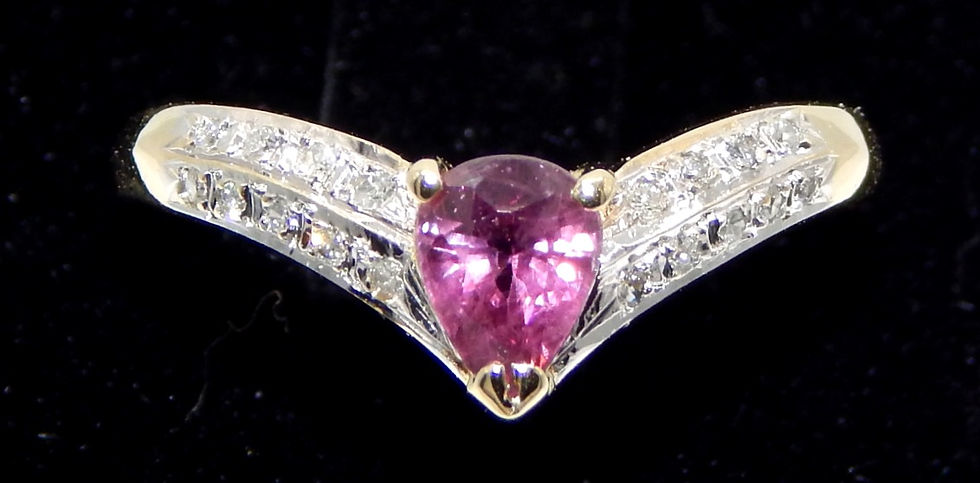 Thumbnail: 14k Gold Diamond & Ruby Ring