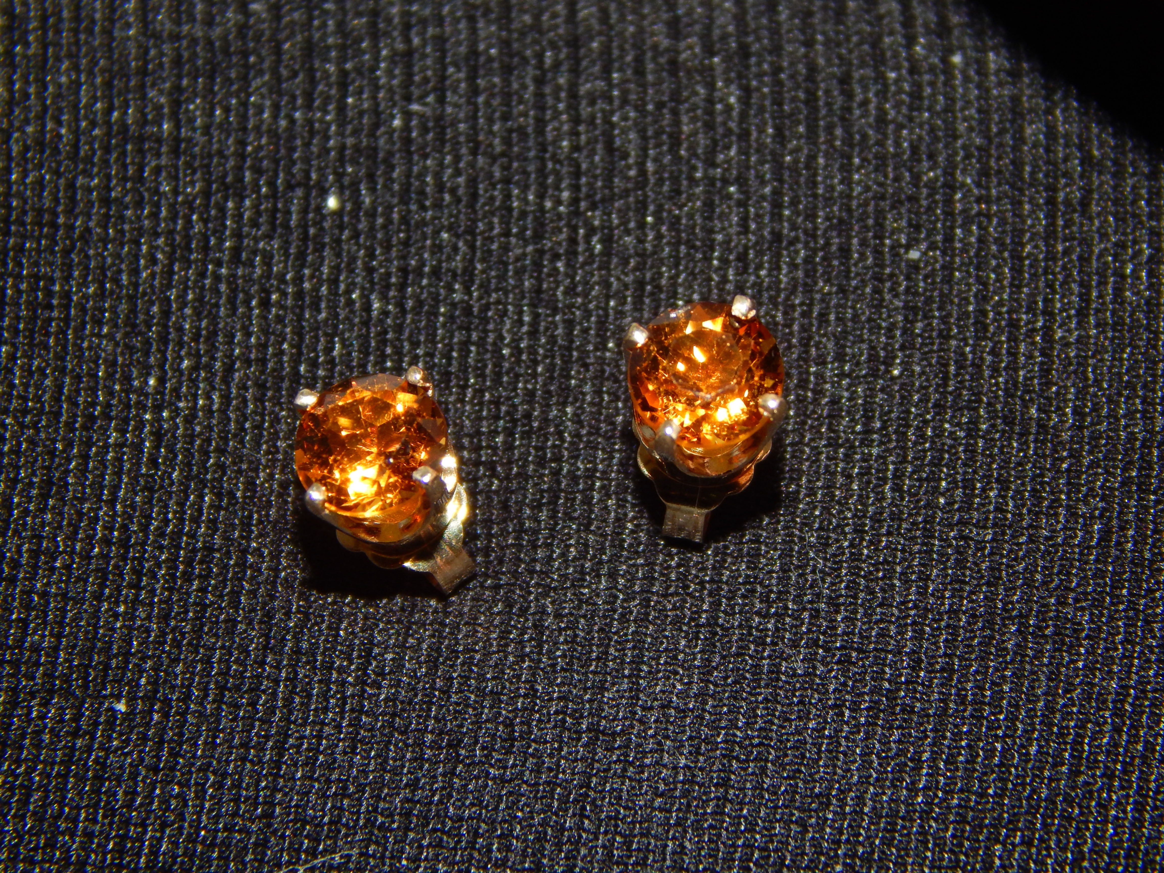 14K Gold & Citrine Stud Earrings