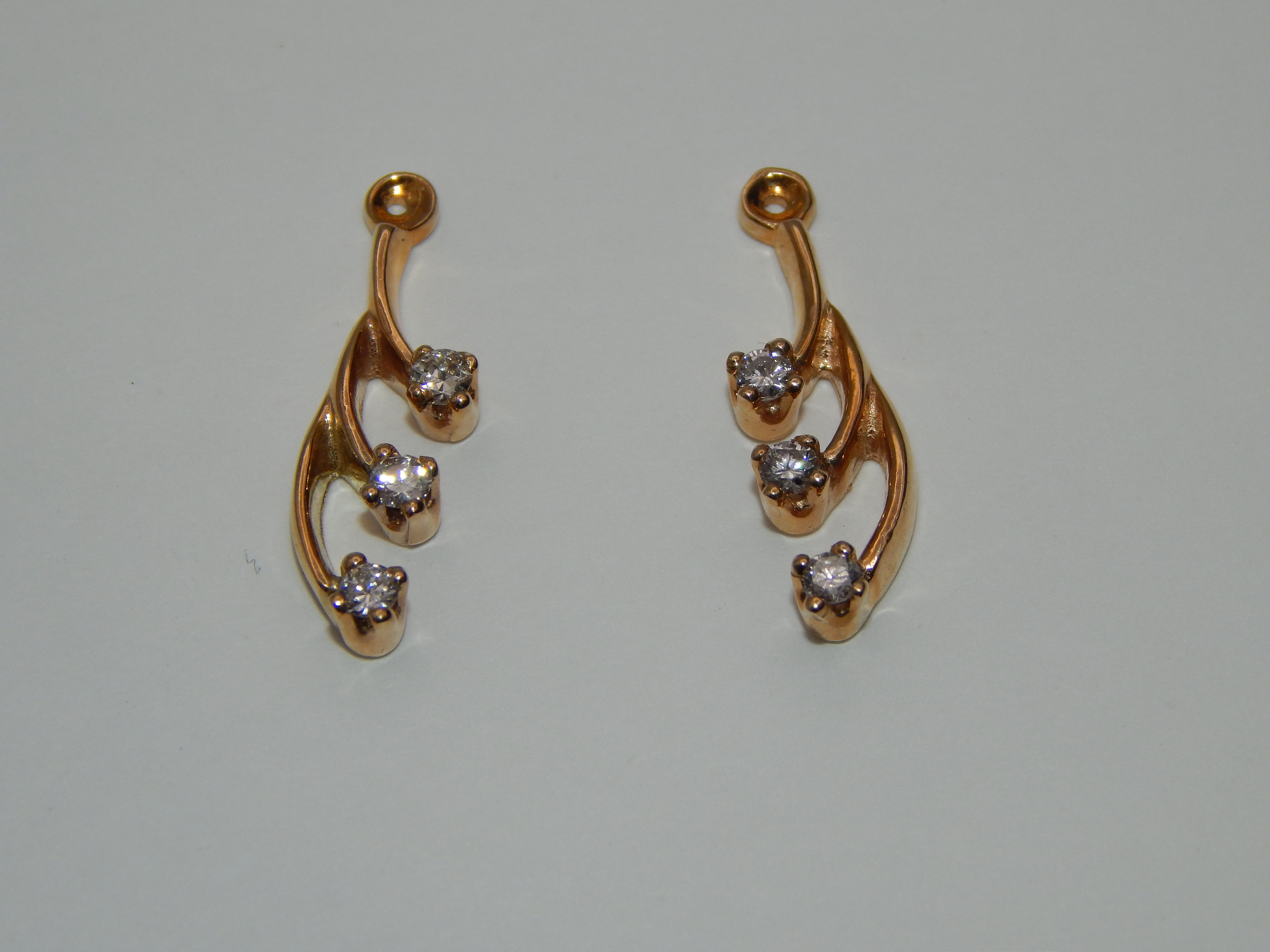 14K Gold & Diamond Drop Jackets