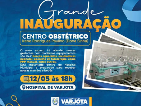 Convite para a inauguração da maternidade em Varjota