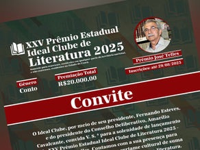 Ideal Clube realizará lançamento do XXV Prêmio de Literatura em evento no piano-bar
