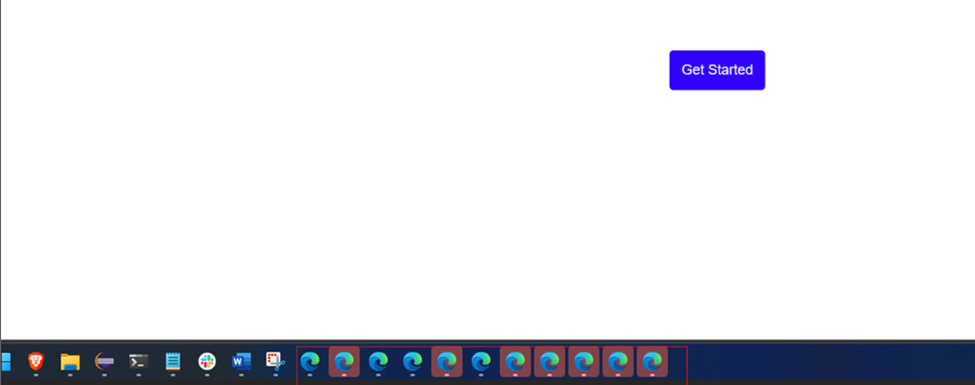 All test running in Edge browser
