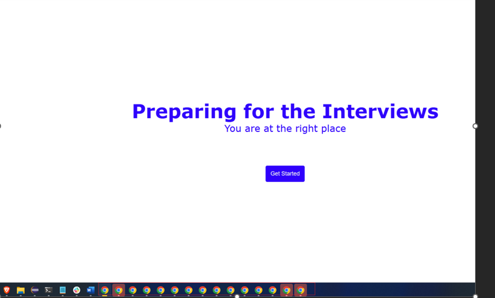 All test running in Chrome browser