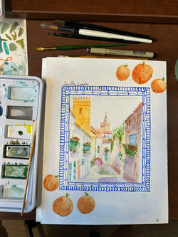 Watercolor of Seville