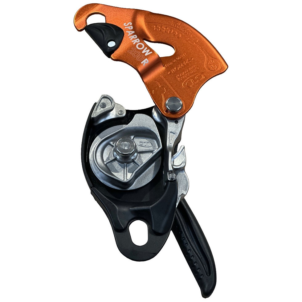 Thumbnail: open orange and black skylotec Sparrow descender