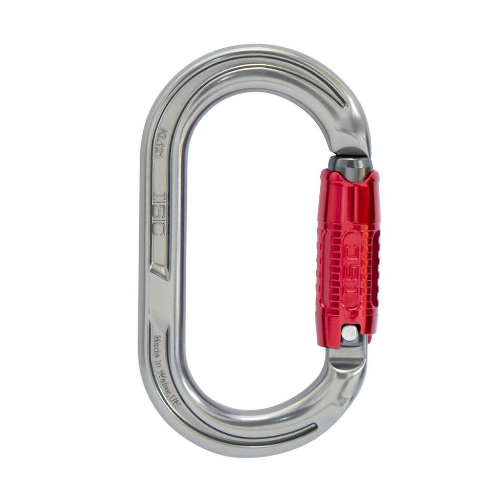 Aluminium Oval Karabiner red