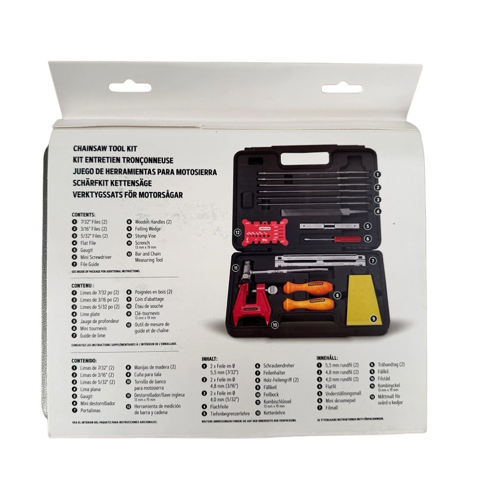 Thumbnail: Oregon Complete Premium Chainsaw Tool Kit packaging