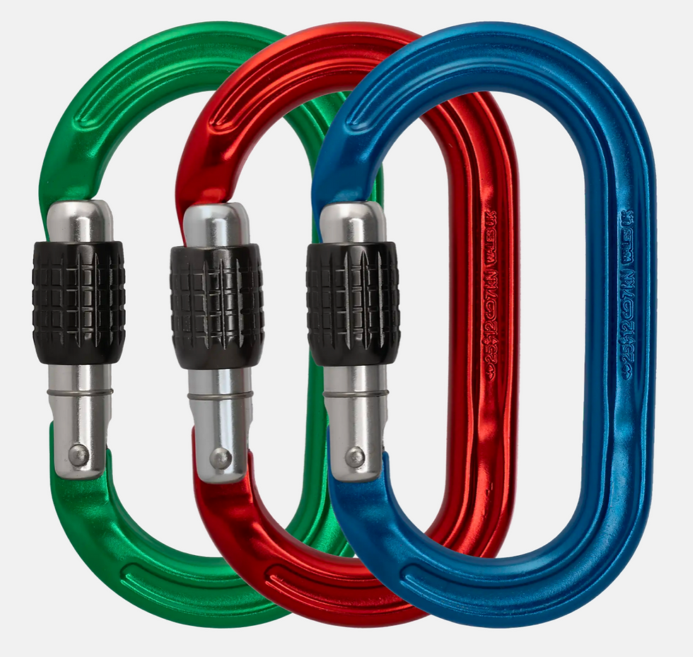 Ultra O karabiner 3 pack blue/red/green