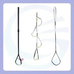 three footloops black webbing