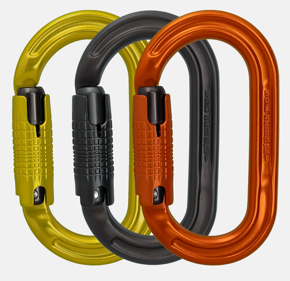 Ultra O karabiner 3 pack yellow/orange/grey