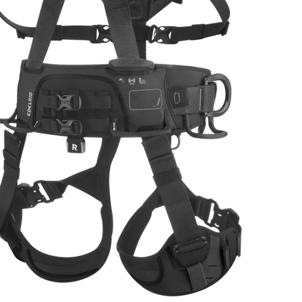 Thumbnail: Leg loop view of Black Vertic Triple Lock Harness