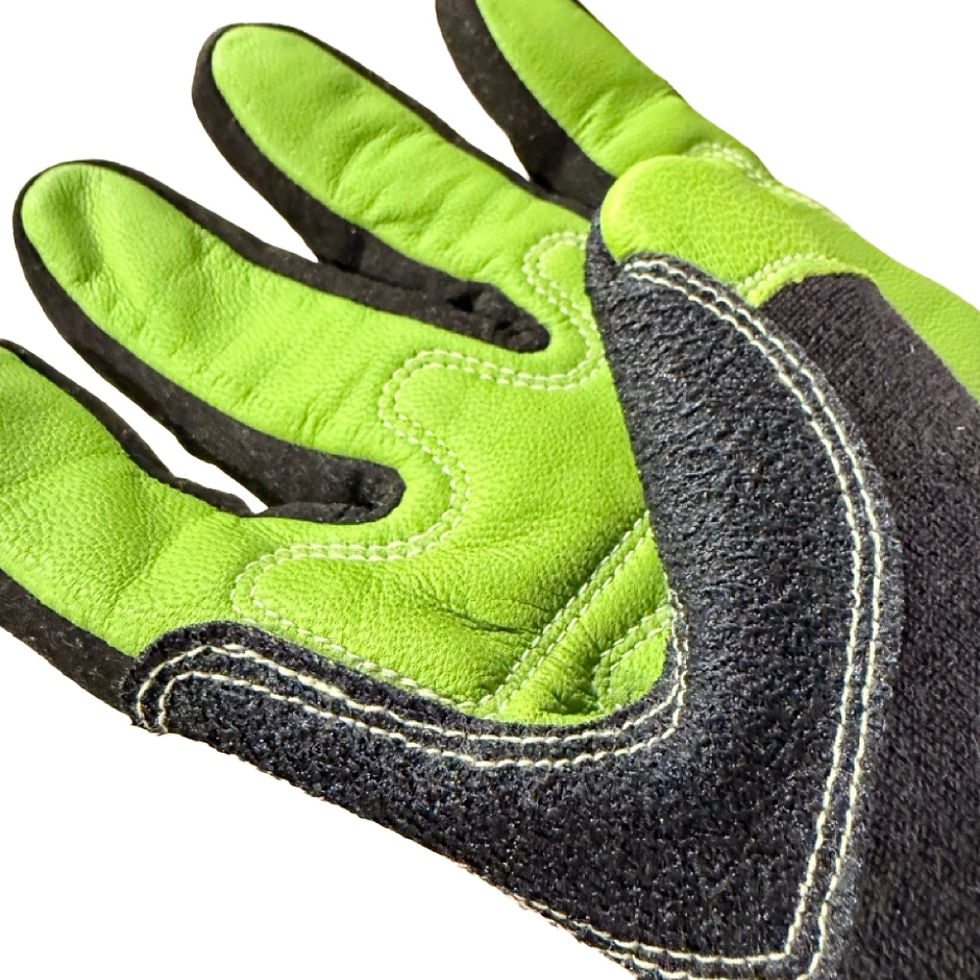 Thumbnail: Palm of Green and black Traffi rope glove