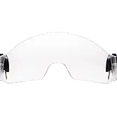 front view of a clear visor for a helmet