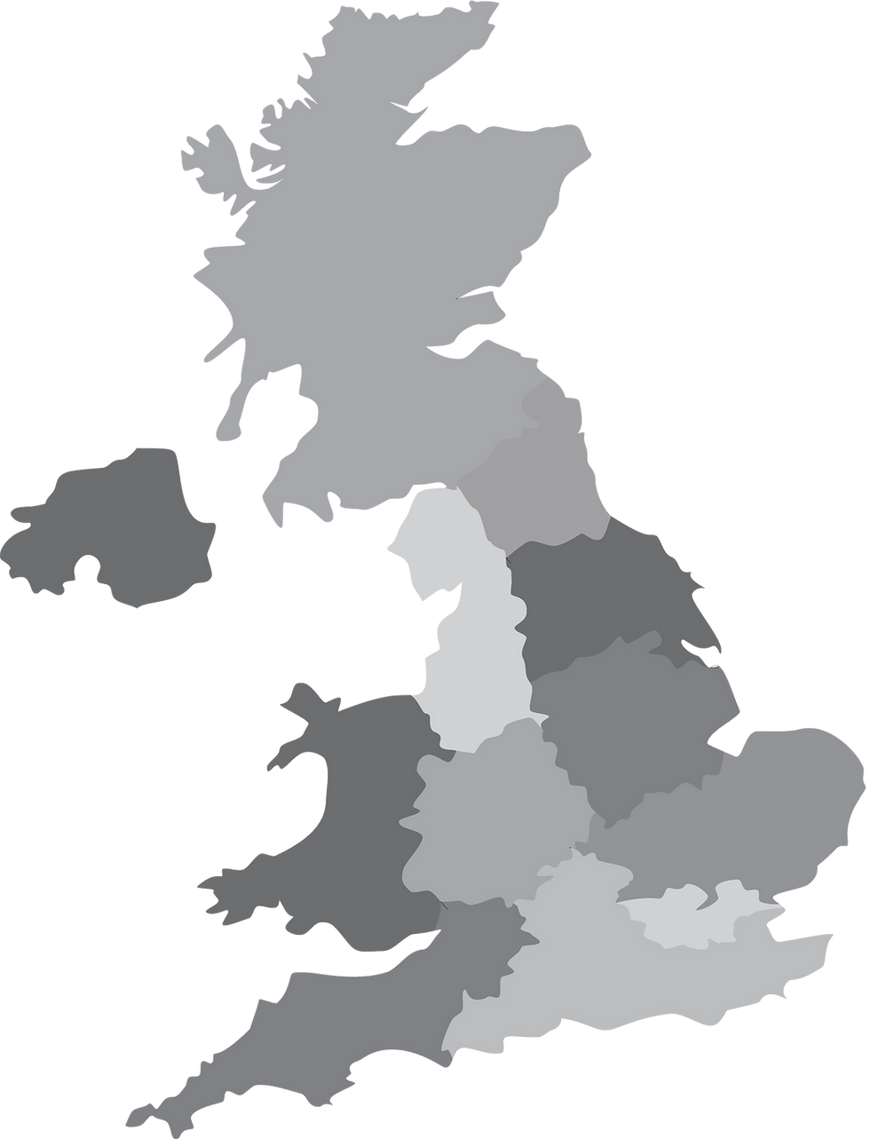 A map of the UK showing current shop and maket locations