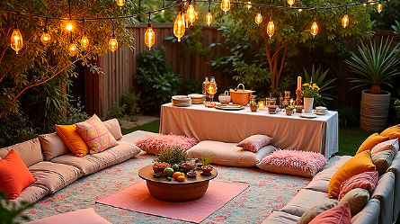 curated backyard for a summer get together