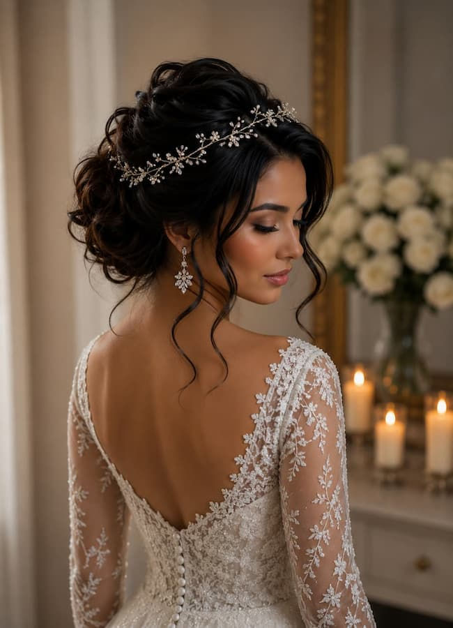 loose updo wedding hairstyle