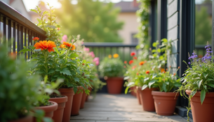 A beautiful balcony garden