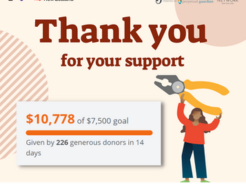 Together, we raised almost $11,000!