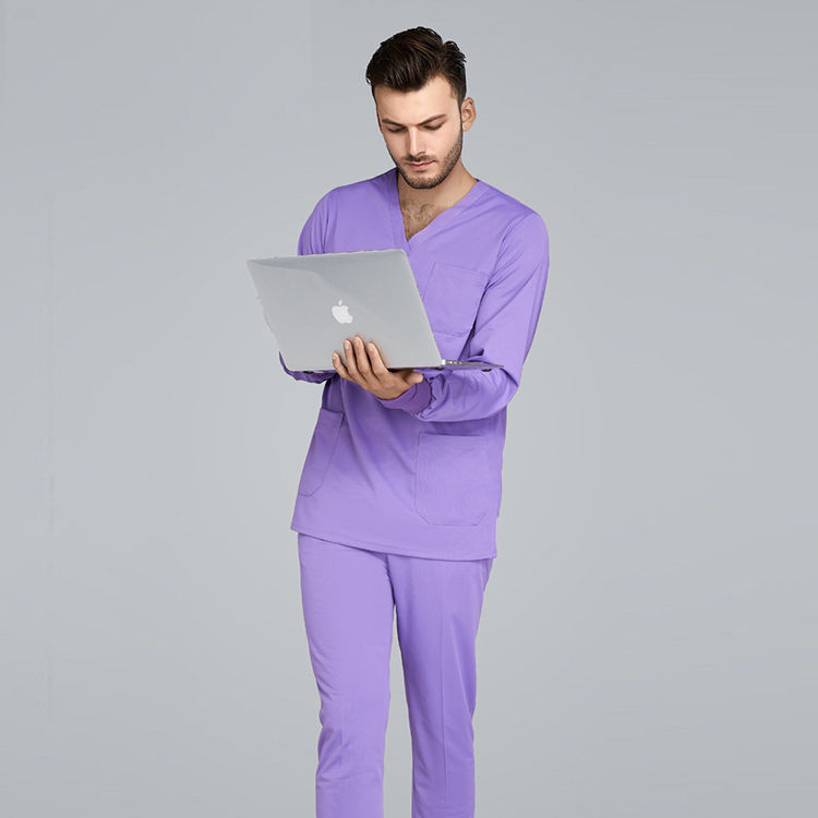 Thumbnail: Scrubs Set Medical Scrubs Suit  Short Long Sleeves Medical Scrubs Uniforms