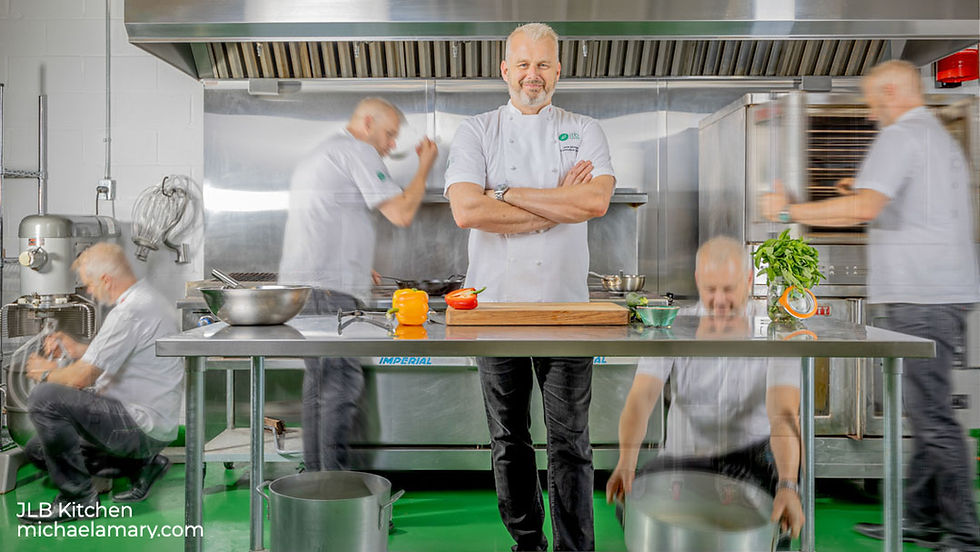 Commercial photography Chef cooking in the kitchen