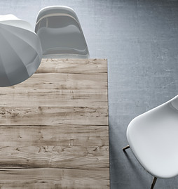 Vue de dessus de table et chaises