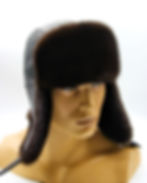 шапка ушанка из норки