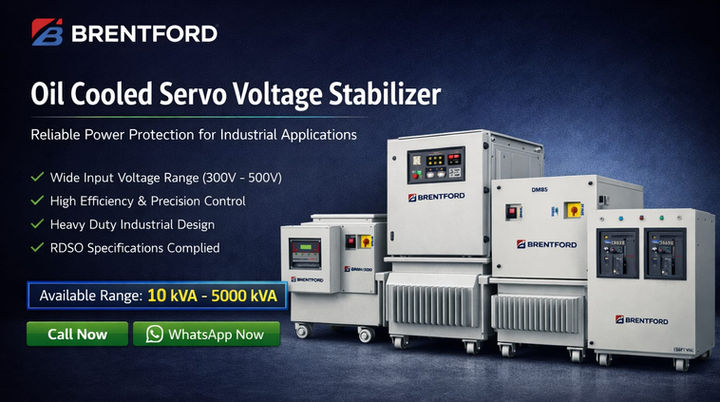 Oil cooled servo voltage stabilizer manufacturer in India heavy duty industrial stabilizer