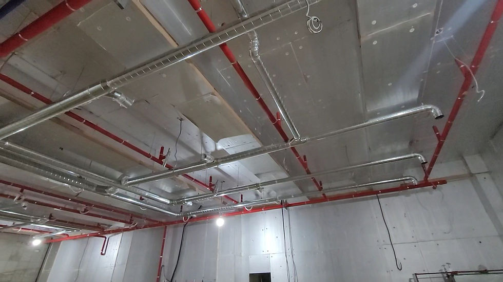 뿜칠 전 단열재 상태