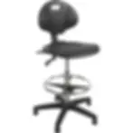 Heavy-Duty Ergonomic Stool, Stationary, Adjustable, 39” - 48”, Polyurethane Seat Glide