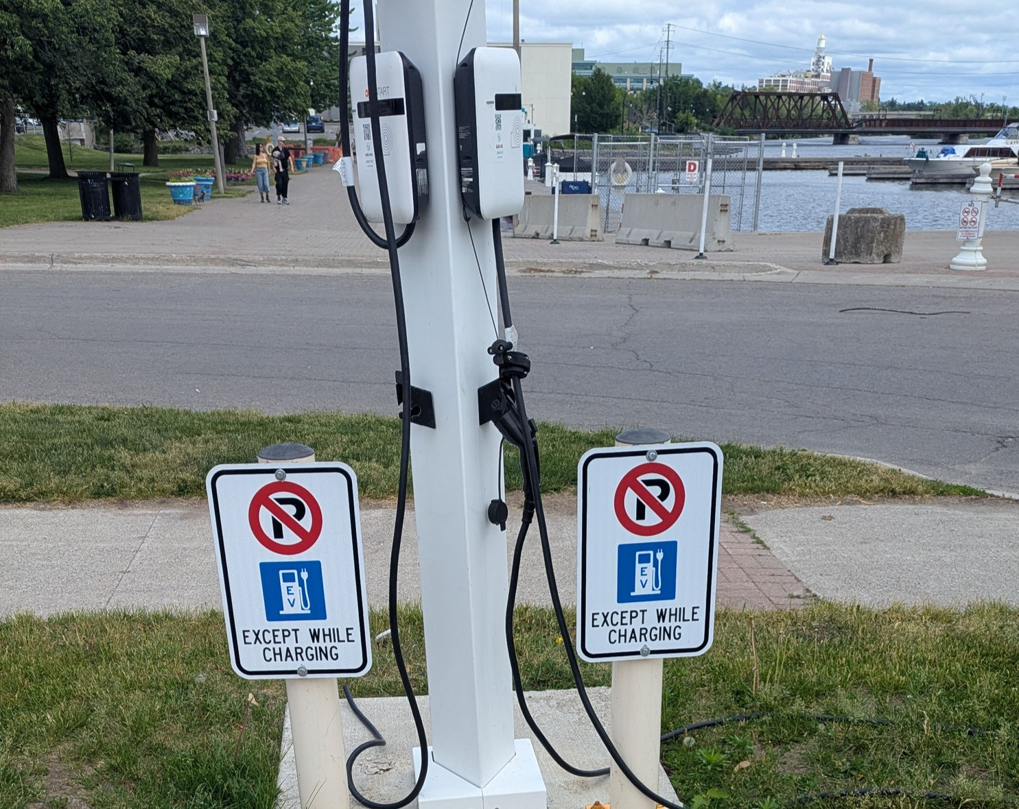 No Parking Except While Charging EV