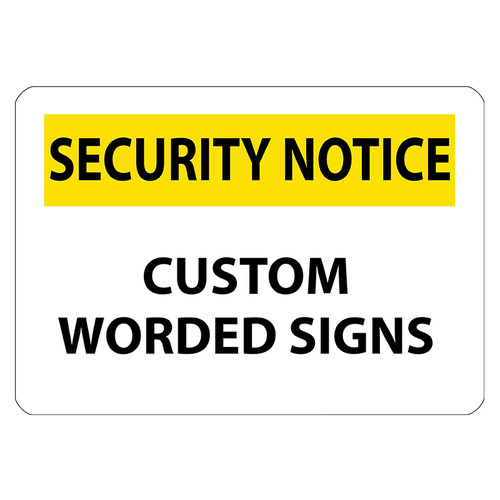 Custom Security Signs: 4 Styles | GeminiSafety