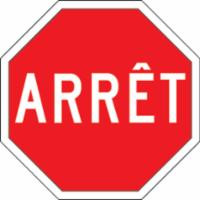 French Stoppa R Regulatory Signs - French Stop Signs | wholesale-safety
