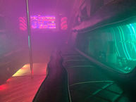 CharlotteLUX Party Bus Interior With RGB LED Lights