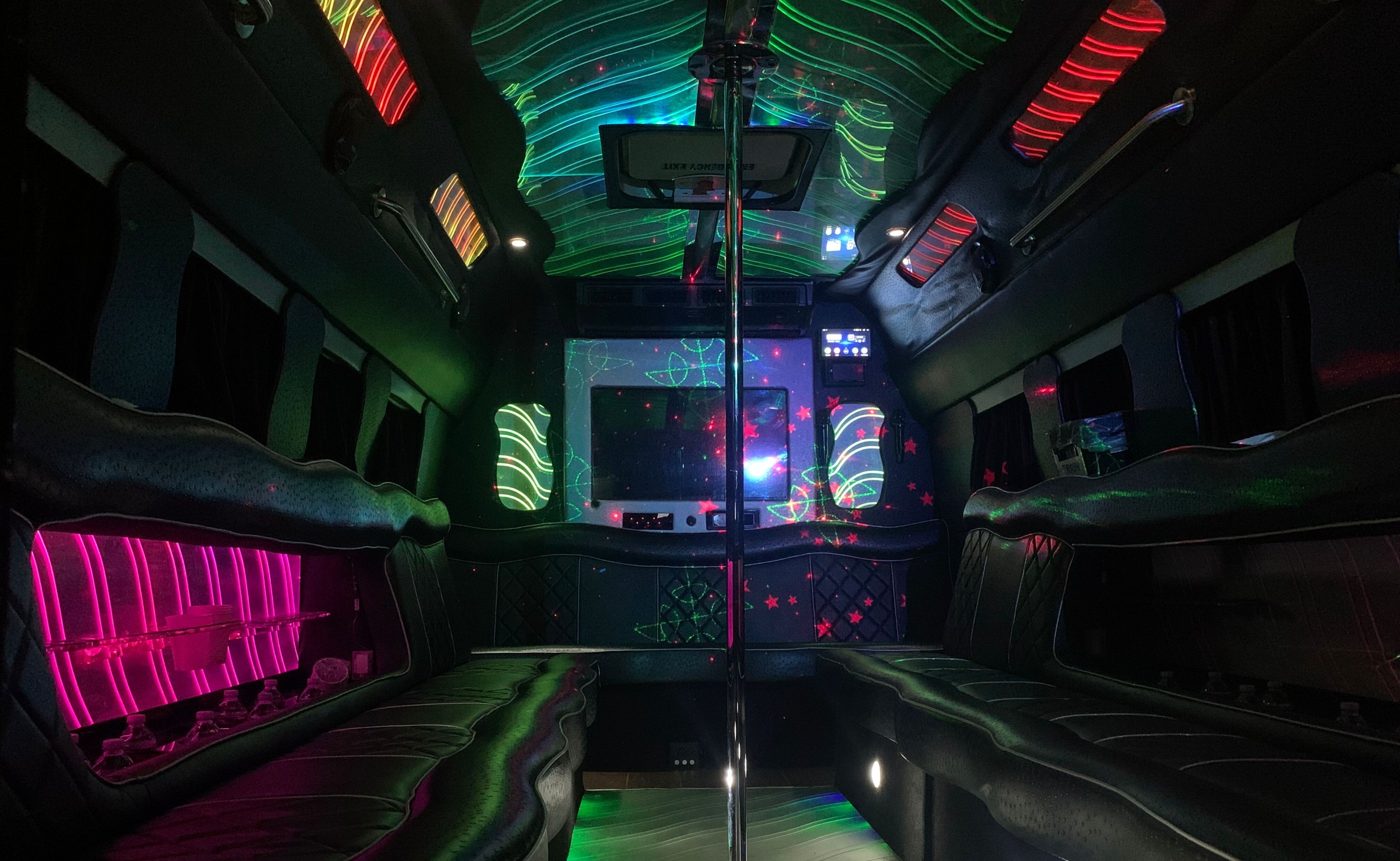 CharlotteLUX Party Bus Interior & Amenities