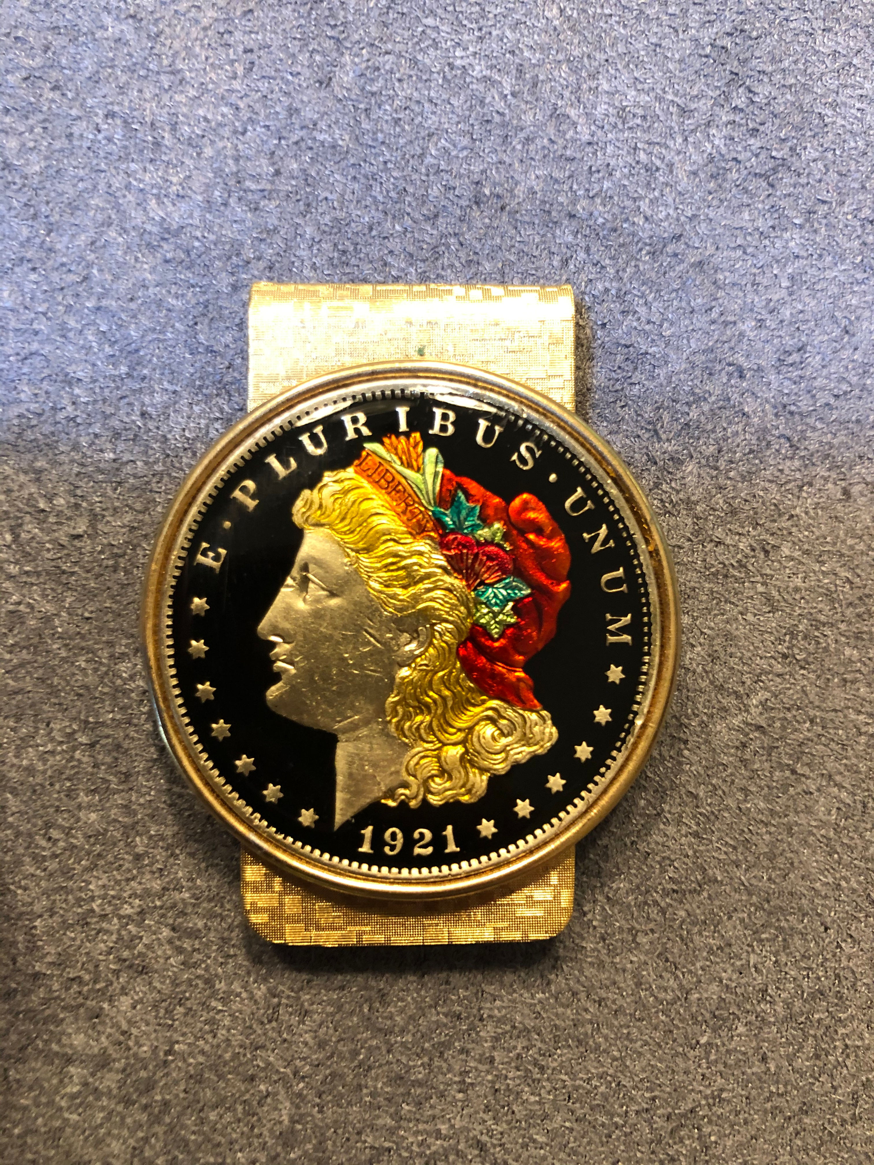 Morgan Silver Dollar Lady Money Clip