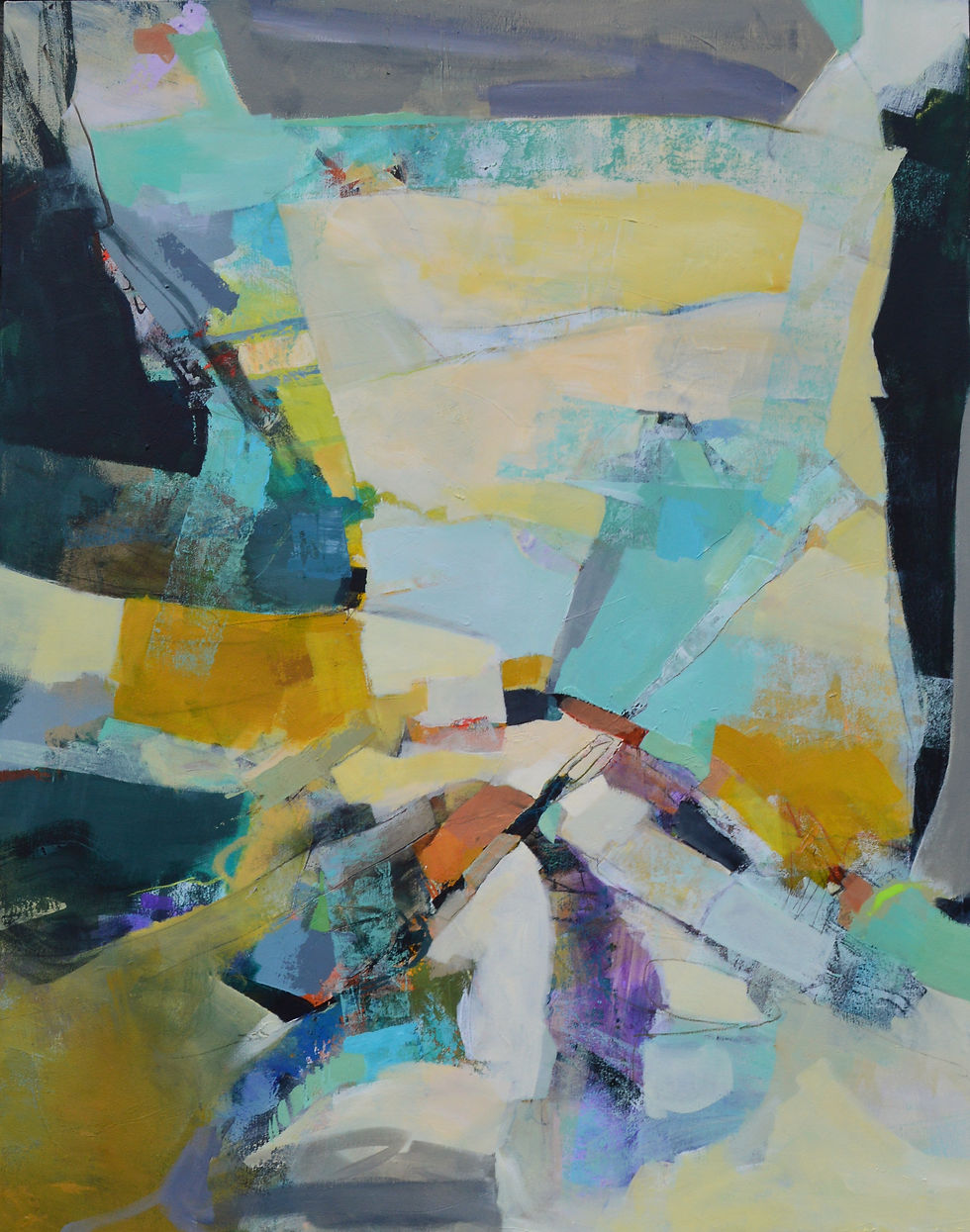 Looking Glass Canyon 54x42 mixed media on canvas