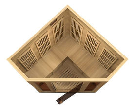 Sauna d'Angle Infrarouge de haut porte ouverte.jpg